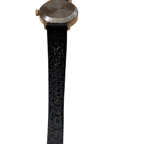 Lorus Watch Women Gold Tone Round Dial Adjustable Faux Leath Band Needs Battery - Picture 6 of 7